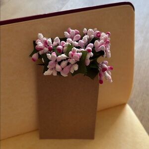 🩷Handmade 12 miniature pink flower stems